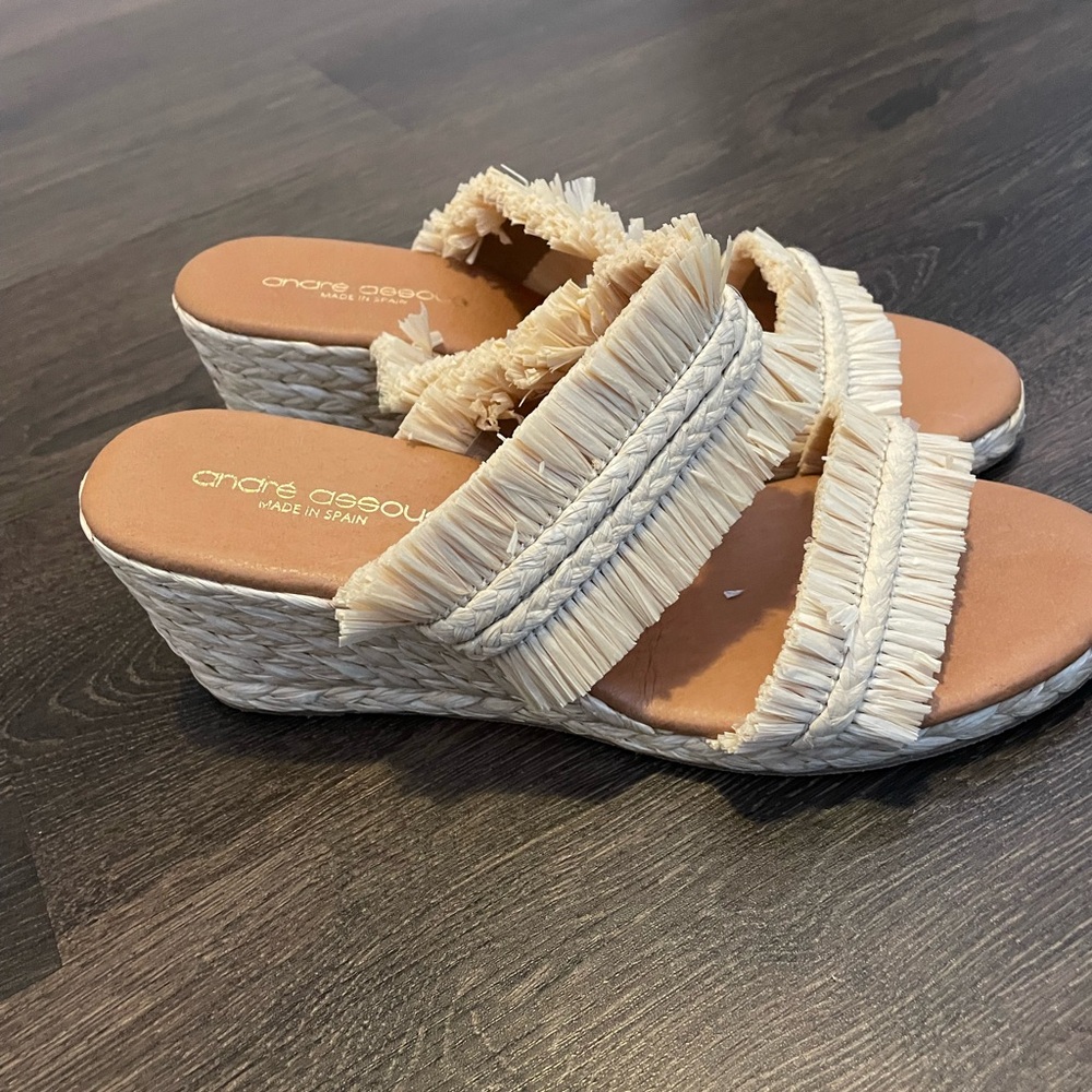 Andre Assous Nori Fringe Espadrille Wedge size 39 (US 8) - Picture 4 of 6